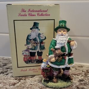 Irish Father Christmas Figurine - Green
